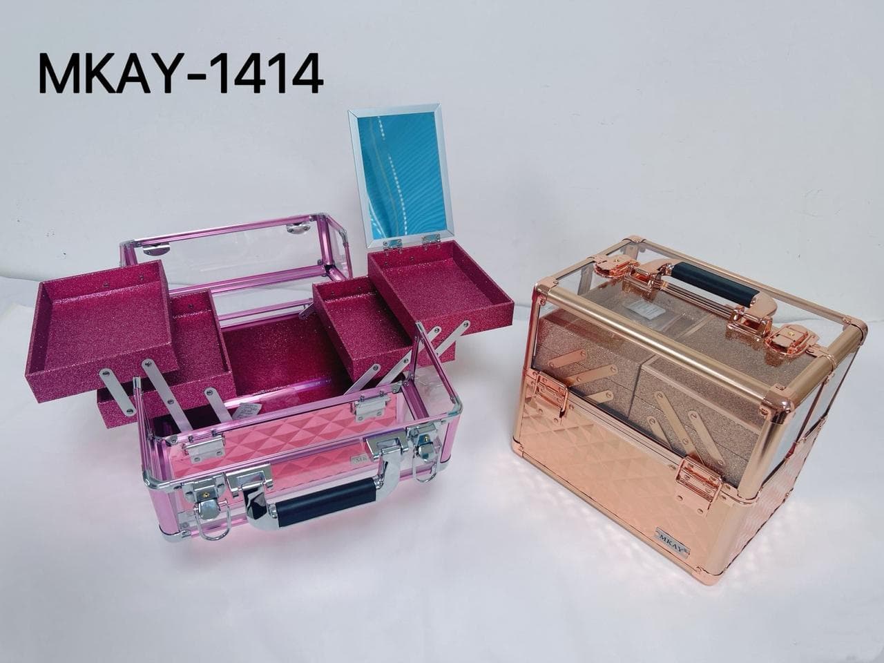Transparent Acrylic Vanity Case with Mirror
